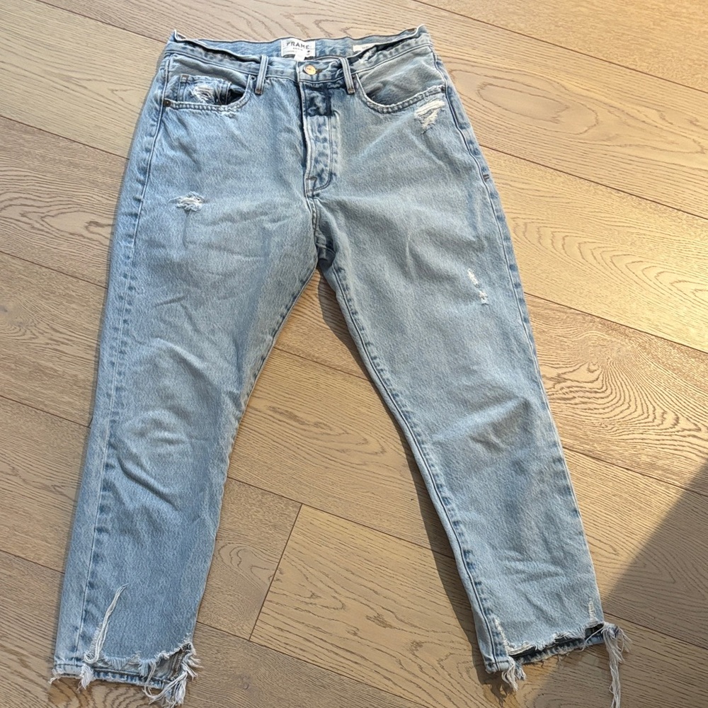 Light Blue Distressed Women's Jeans
